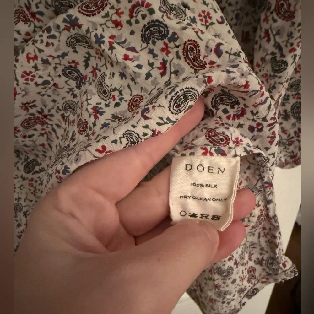 DOEN Pietra Dress — Cream Saint Claude Paisley | Size Medium EUC - Picture 7 of 7